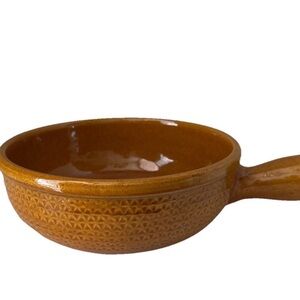 Vintage Landert 22 Fondue Pot Star Pattern Design Pot 8.5" Burnt Orange Brown